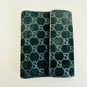 GUCCI GUCCISSIMA SIGNATURE GG EMBOSSED BLACK SUEDE AGENDA PLANNER POCKETBOOK